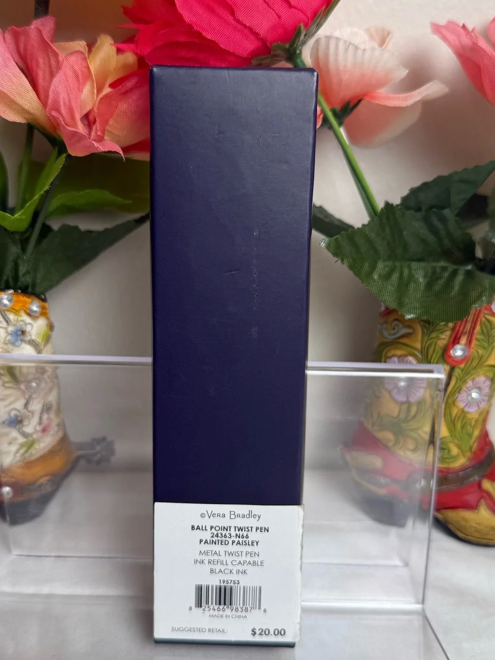 NWT Vera Bradley Painted Paisley Ball Point Pen Retired Pattern Twist Pen